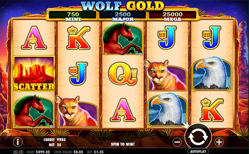 Wolf Gold Slot Symbols