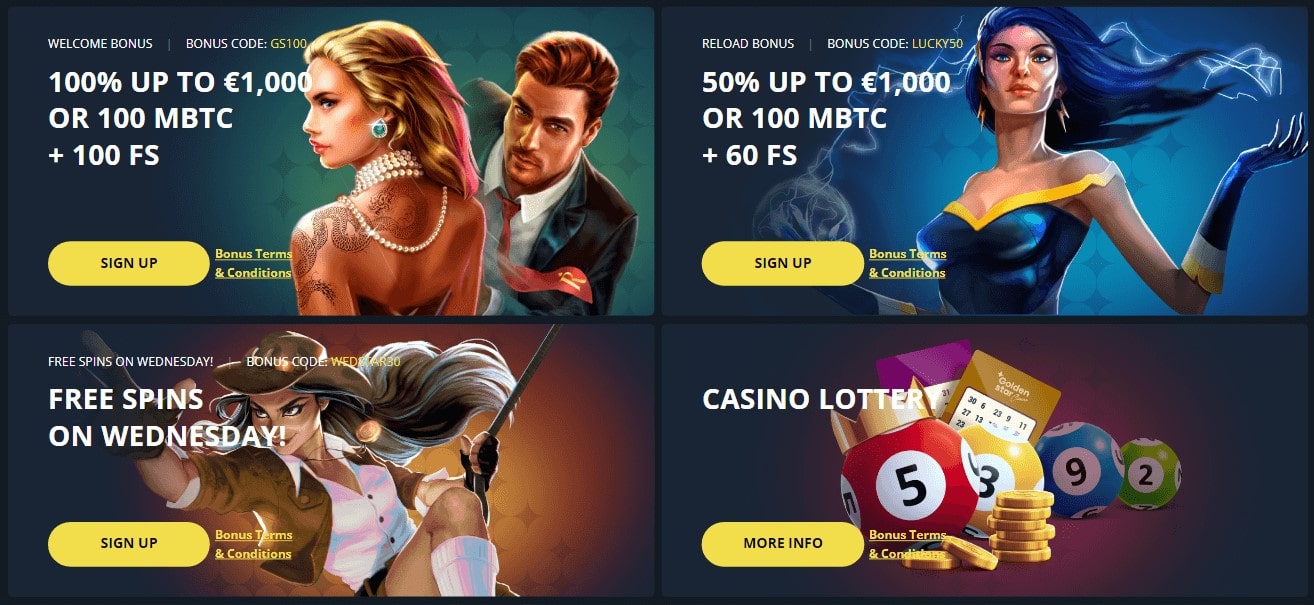 GoldenStar casino μπόνους