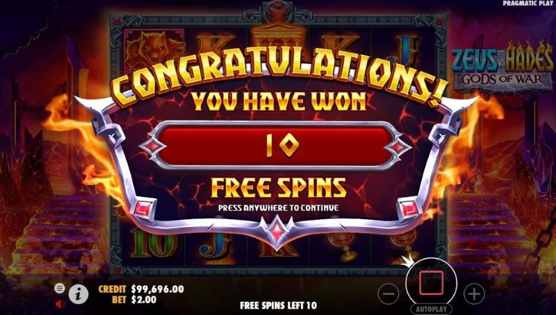 κερδίστε 10 Free Spins..